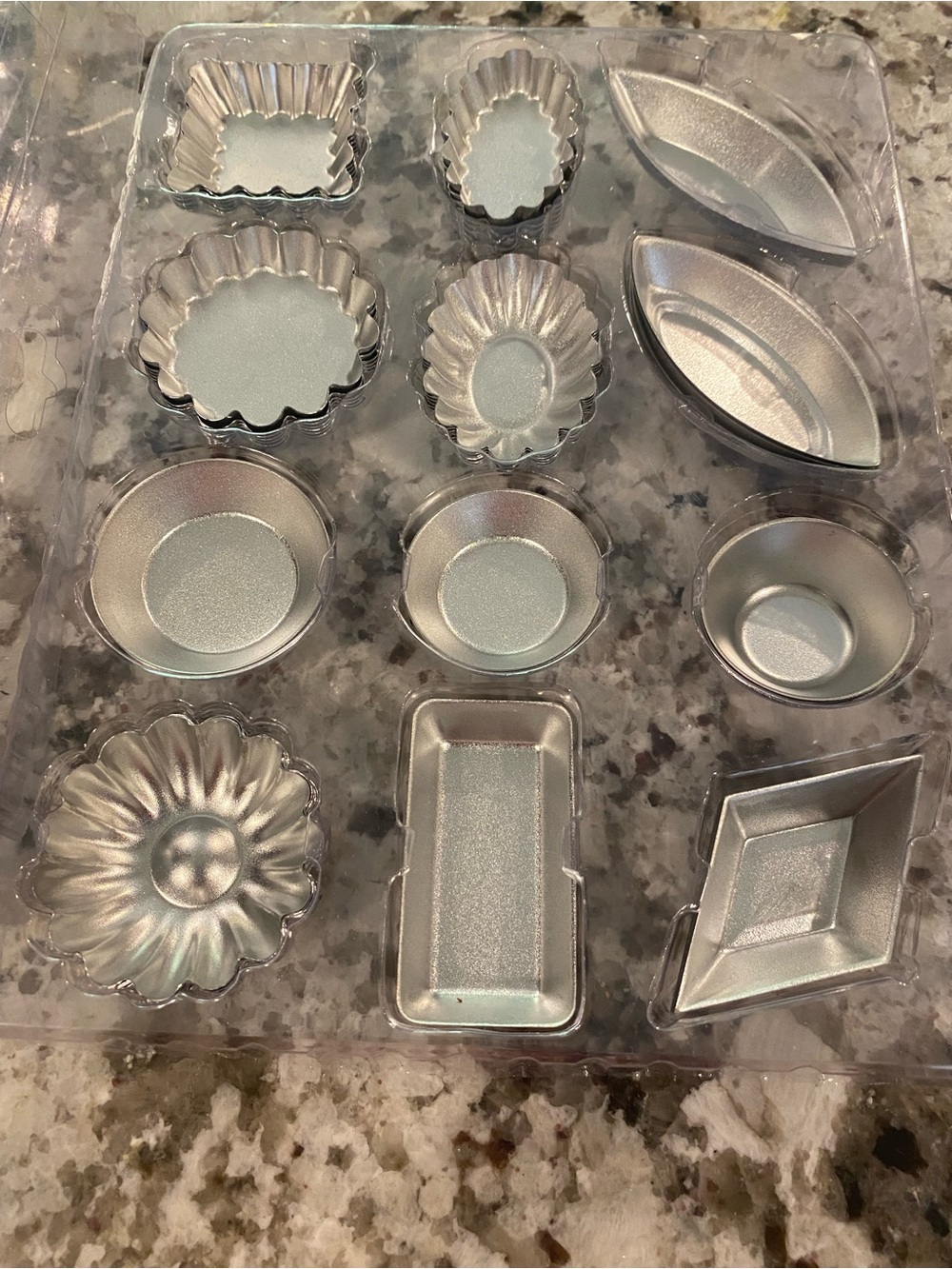 Mini Tart and Mold Baking Tin Set - Silver